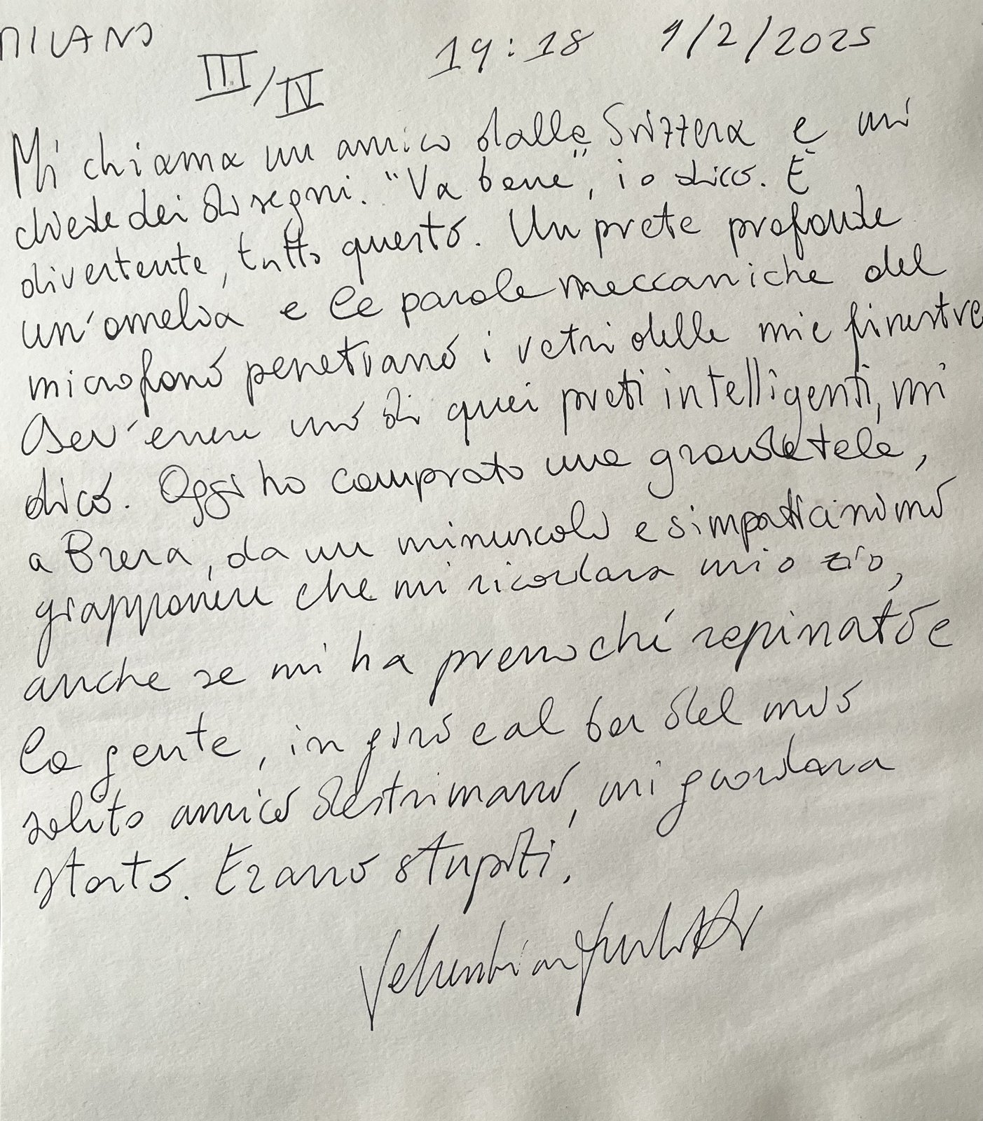 1/2/2025 III, retro manoscritto