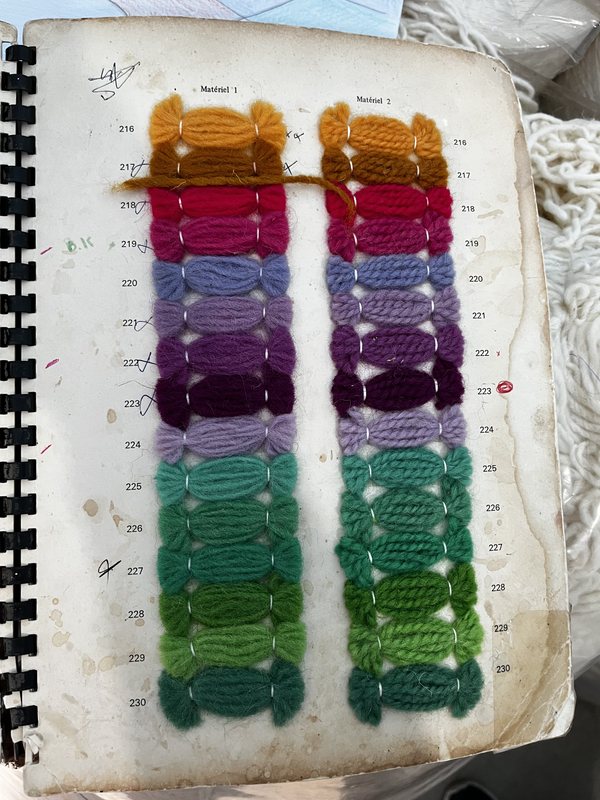 Le campionature dei colori